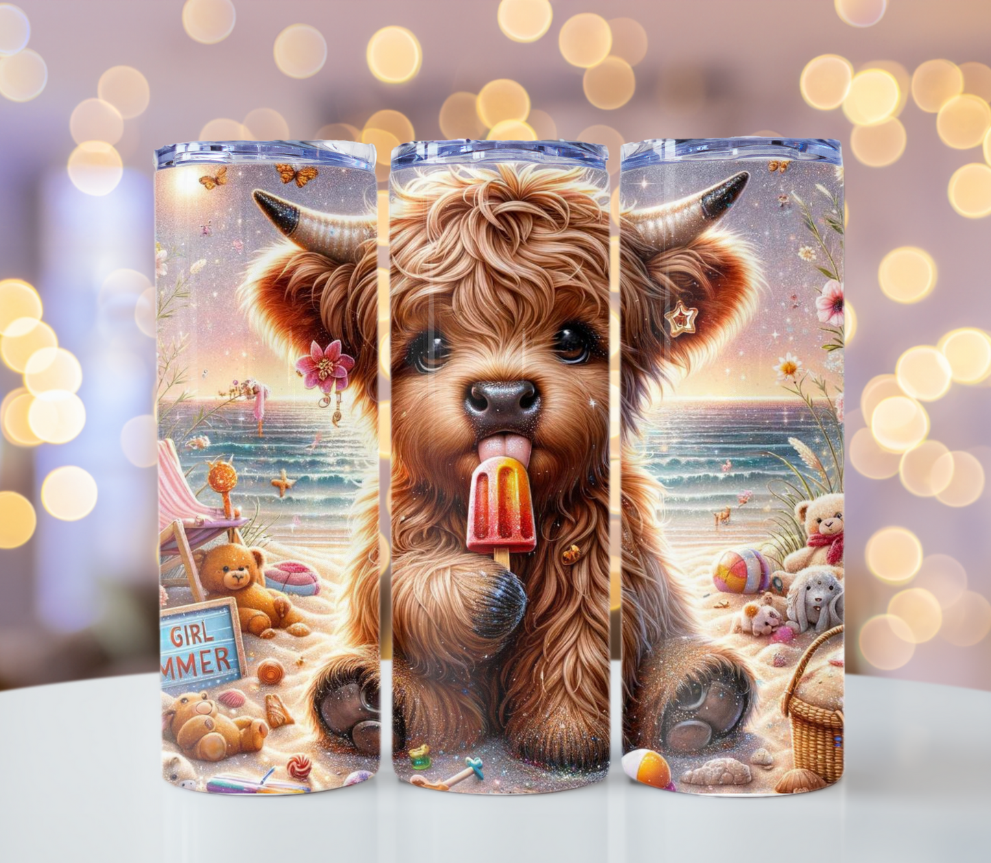 Summer Highland Cow | Glitz & Glamour