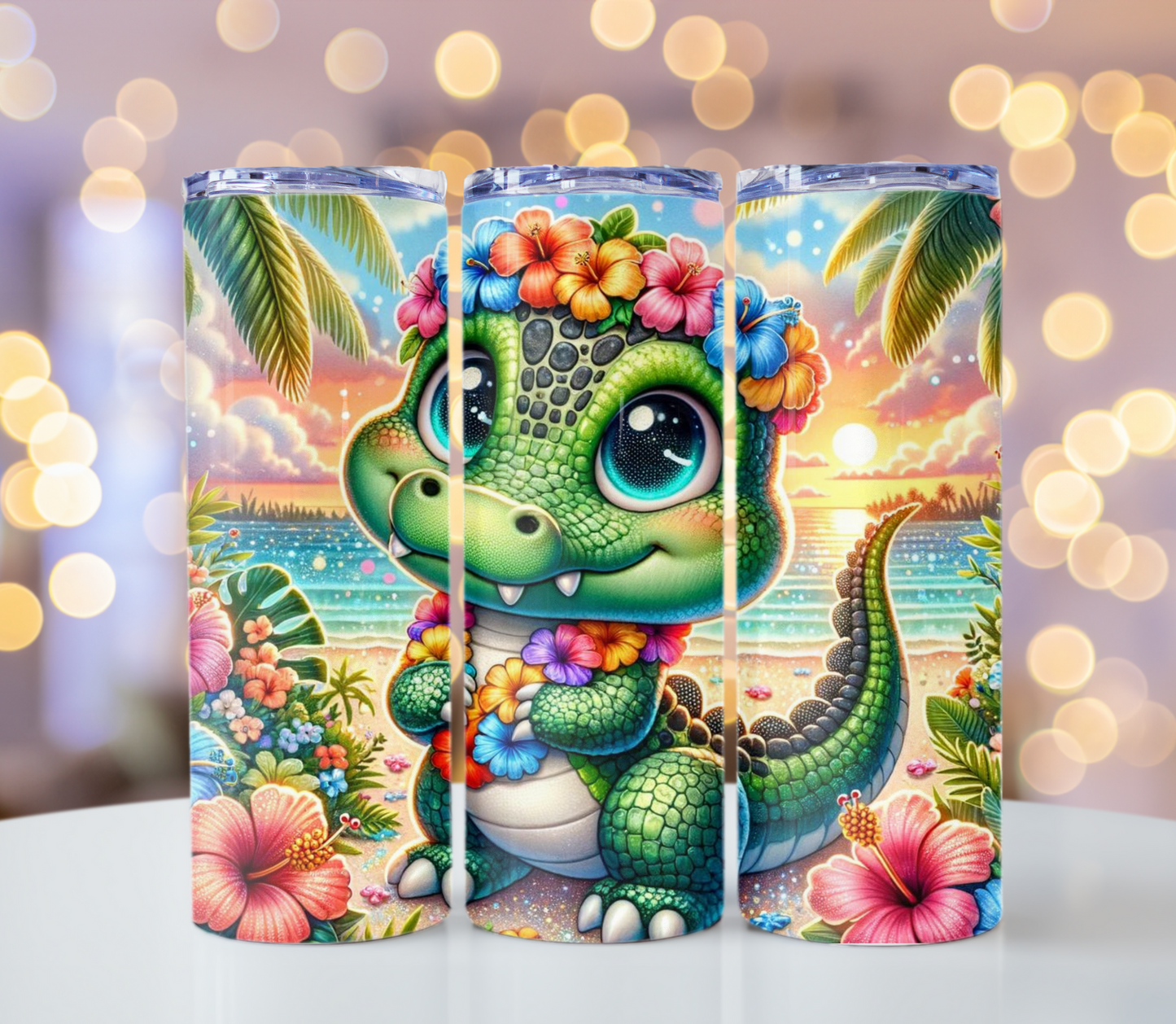 Tropical Alligator 20oz Tumbler | Glitz & Glamour