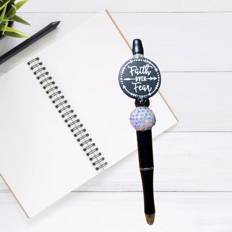 Faith Over Fear Beaded Pen | Glitz & Glamour Tumblers