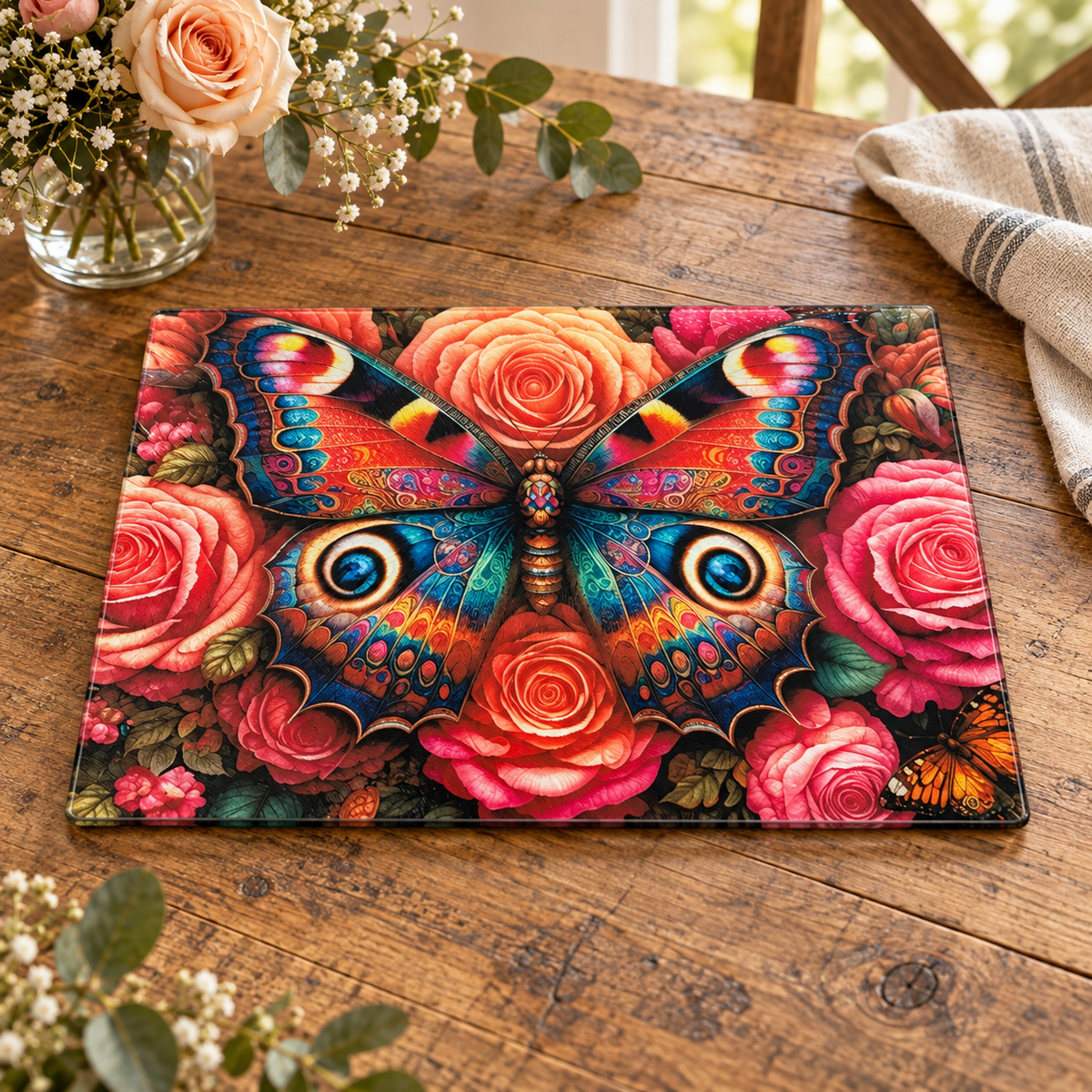 Butterfly Glass Cutting Board