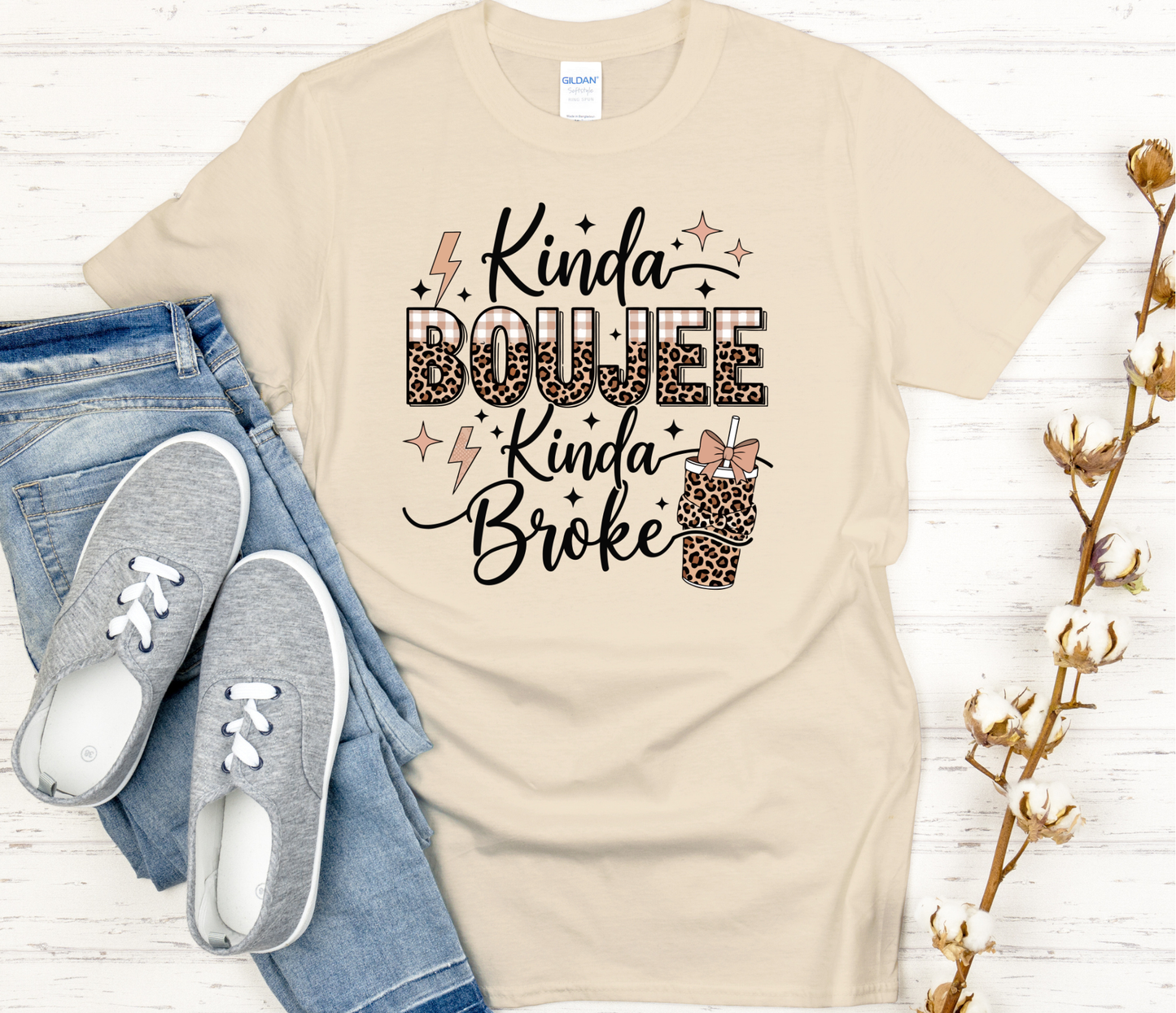 Kinda Broke Kinda Boujee Tshirt