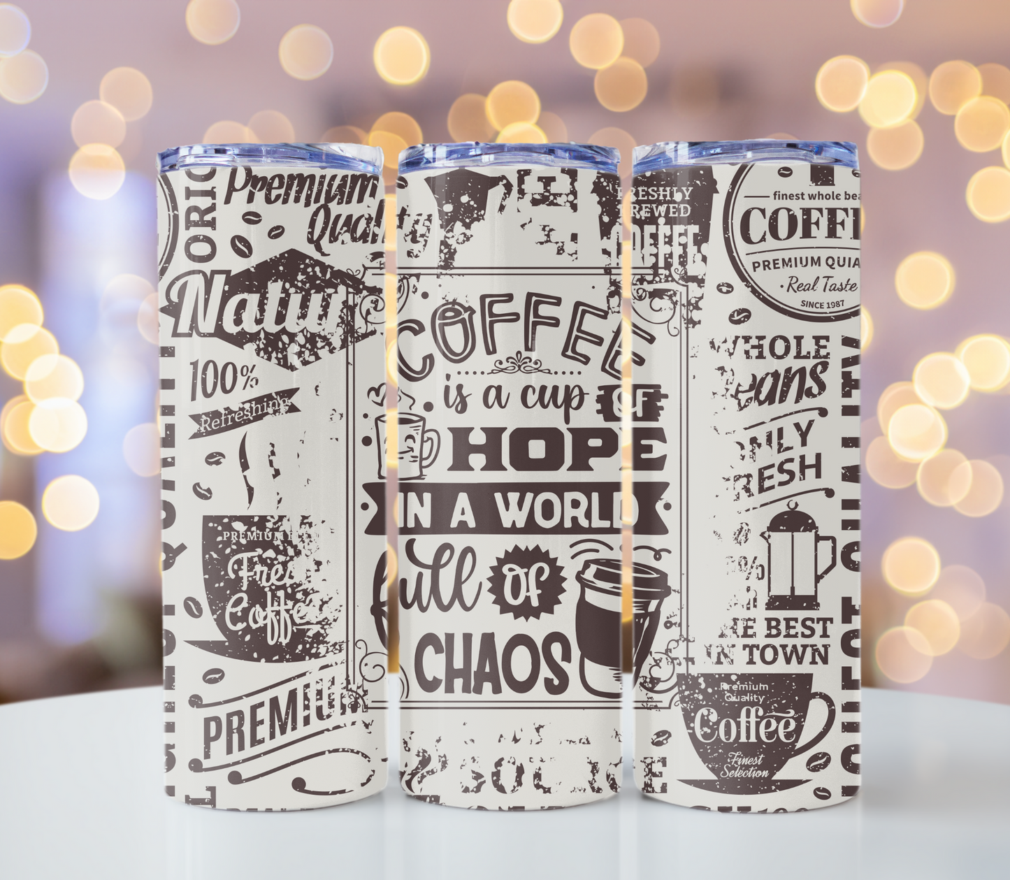 Coffee Is A Cup Of Hope Tumbler | Glitz & Glamour Tumblers