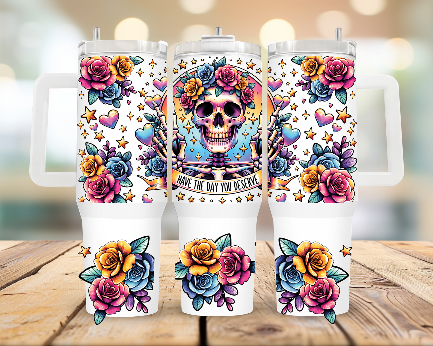 Have The Day You Deserve 40oz Tumbler | Glitz & Glamour