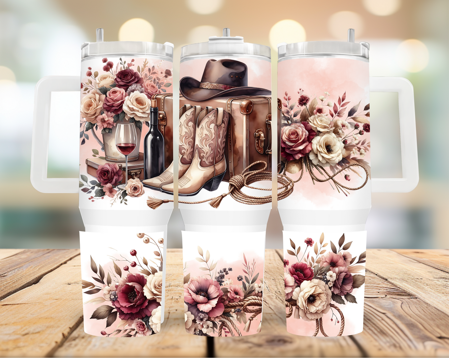 Cow Girl Boots 40oz Tumbler | Glitz & Glamour