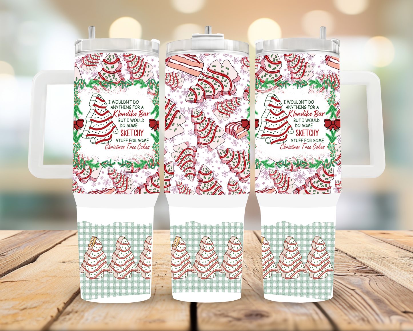 40oz Christmas Tree Cake Tumbler | Glitz & Glamour