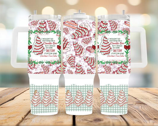 40oz Christmas Tree Cake Tumbler | Glitz & Glamour