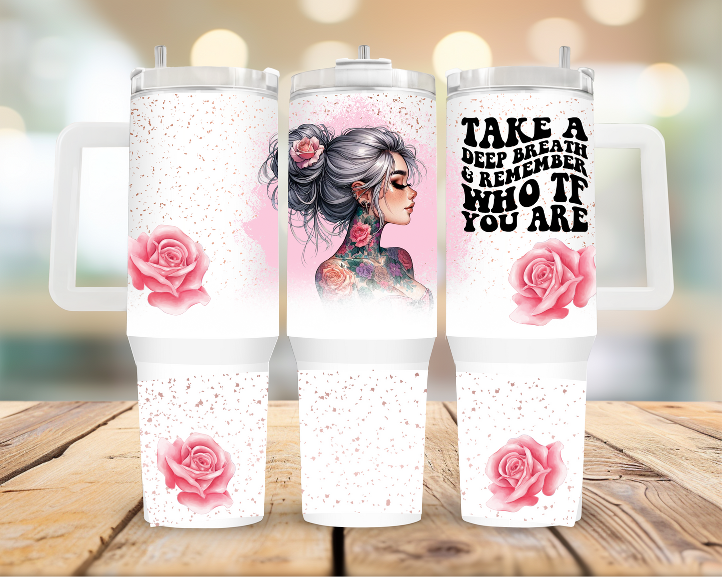 Take A Breath 40oz Tumbler | Glitz & Glamour