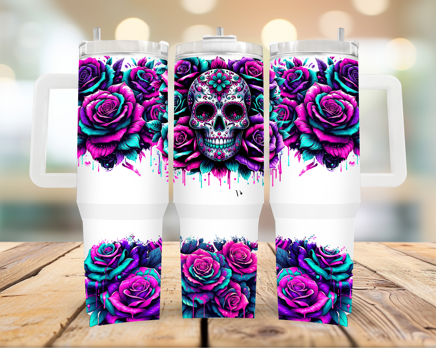 Sugar Skull 40oz Tumbler | Glitz & Glamour