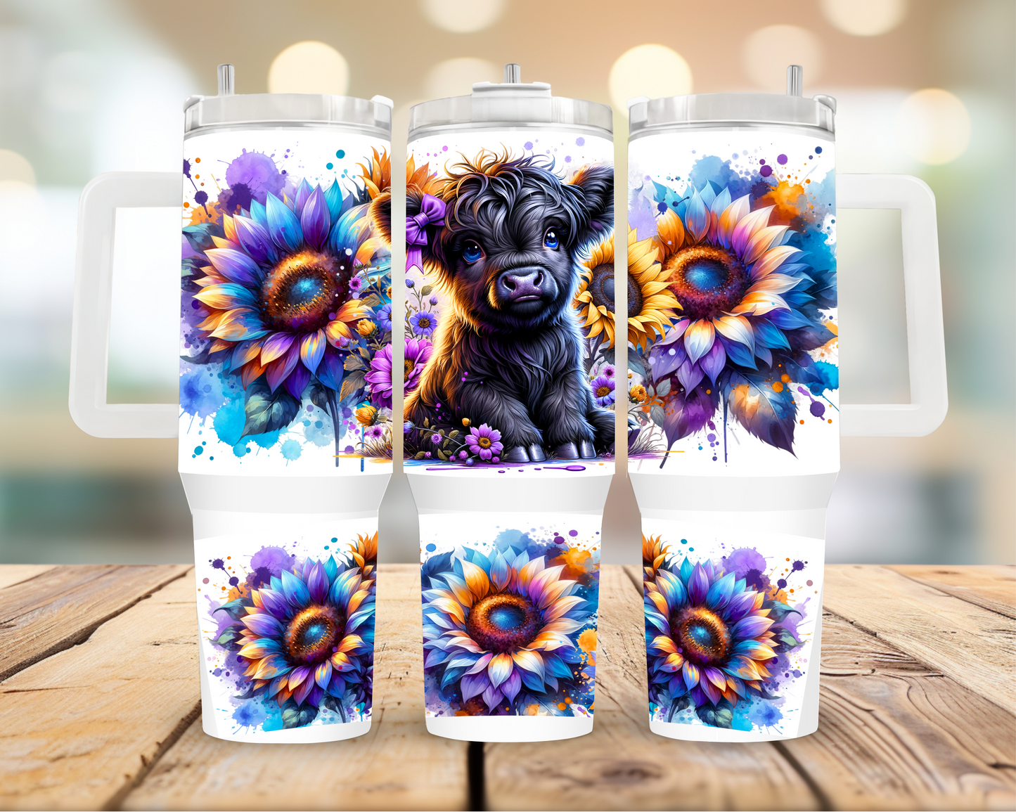 Highland Cow 40oz Tumbler | Glitz & Glamour
