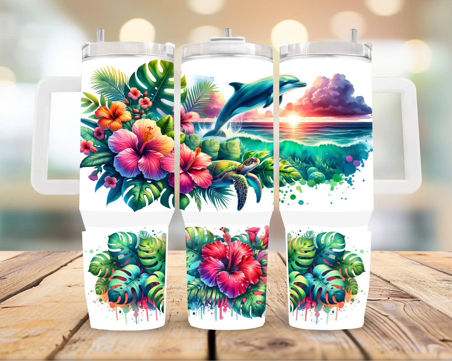 Dolphin 40oz Tumbler | Glitz & Glamour