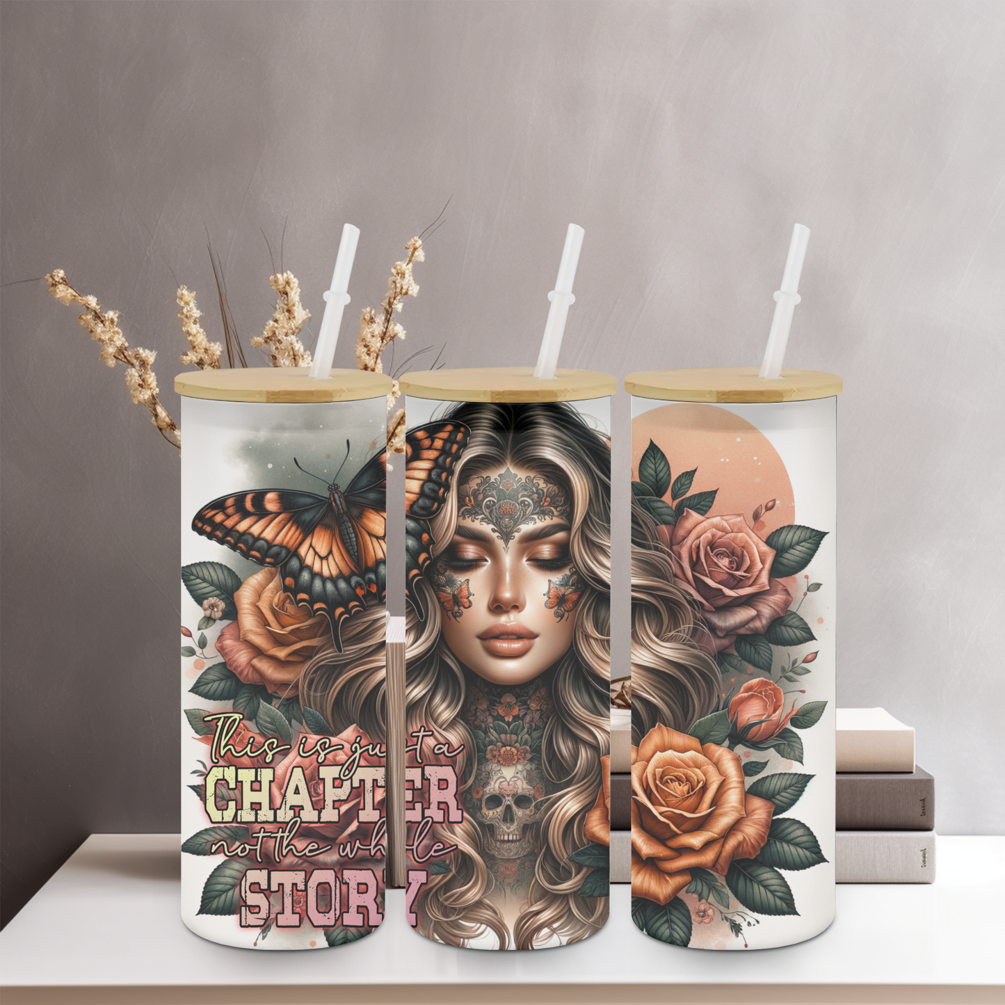 This Is Just A Chapter 250z Frosted Glass Tumbler | Glitz & Glamour