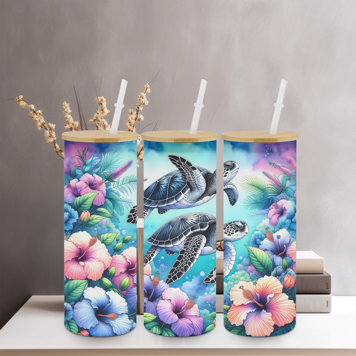 Turtle 25oz Frosted Glass Tumbler