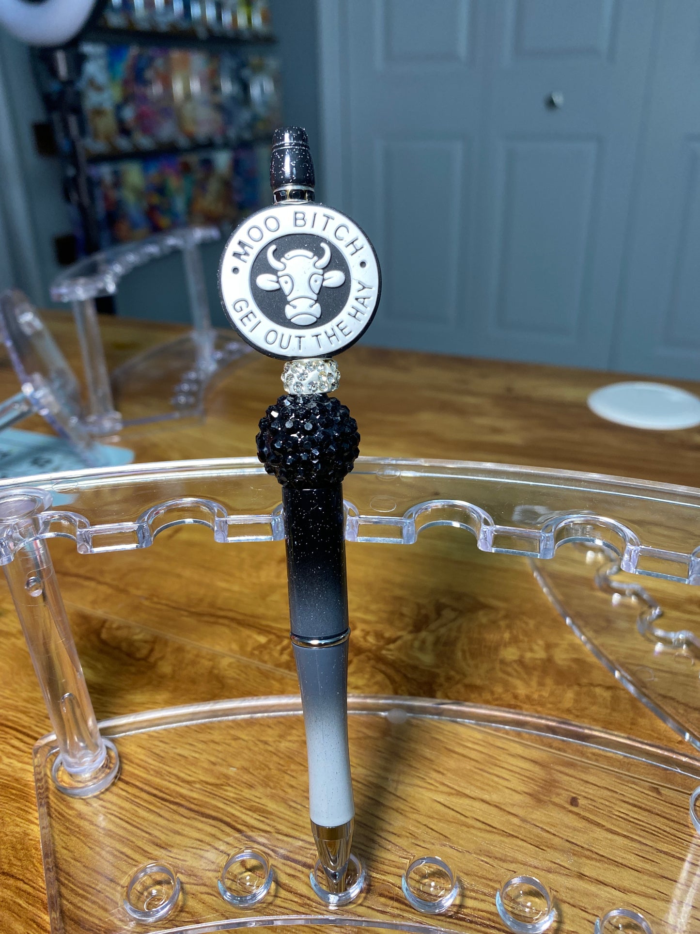 Moo Get Out The Way Funny Beaded Pen | Glitz & Glamour Tumblers