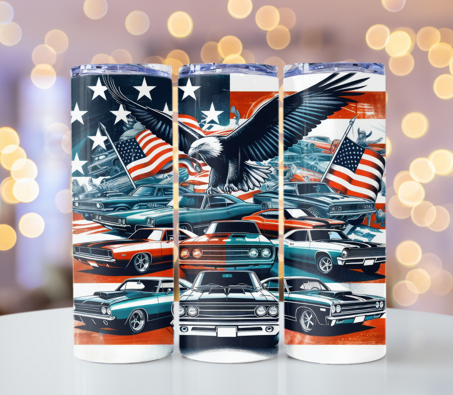 American Flag Eagle Tumbler | Glitz & Glamour Tumblers