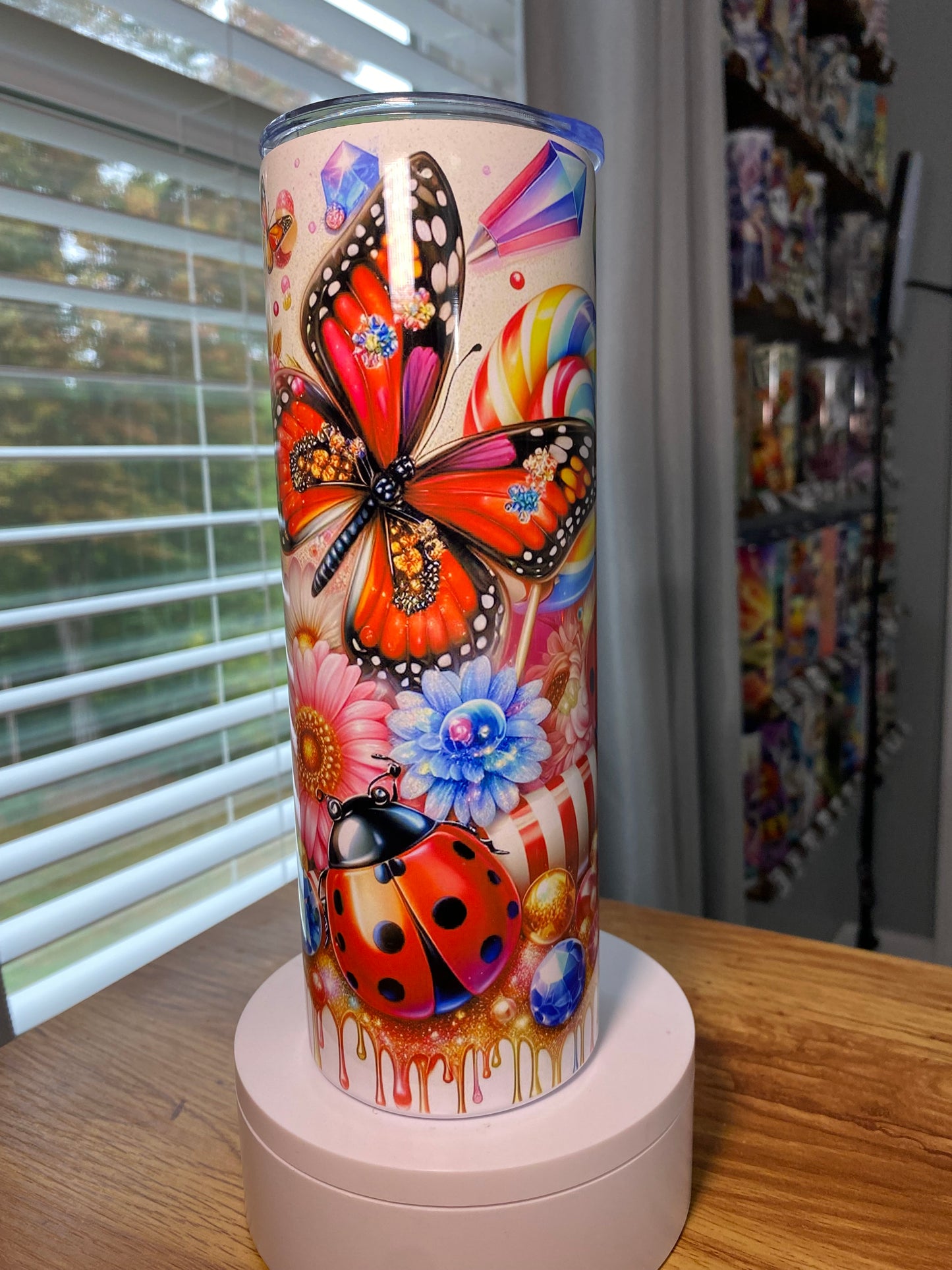 Oopsie Lady Bug Butterfly Tumbler | Glitz & Glamour Tumblers