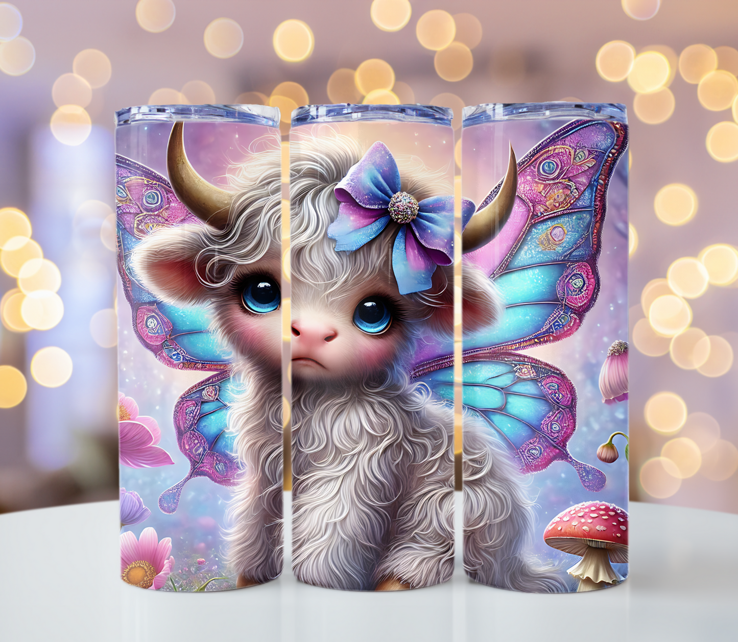 Highland Cow Fairy Tumbler | Glitz & Glamour Tumblers