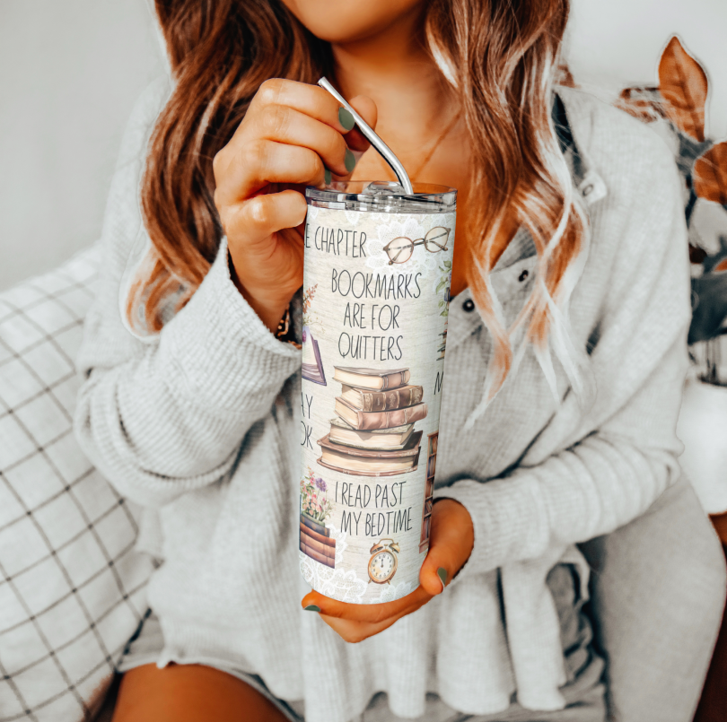 Bookmarks are for Quitters Tumbler | Glitz & Glamour Tumblers