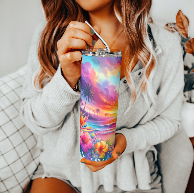 Beach Scene Tumbler | Glitz & Glamour Tumblers