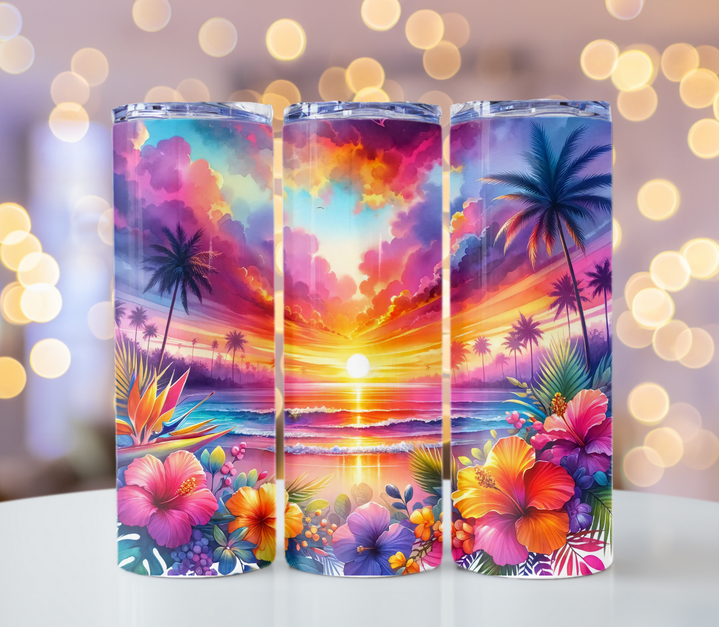 Beach Scene Tumbler | Glitz & Glamour Tumblers