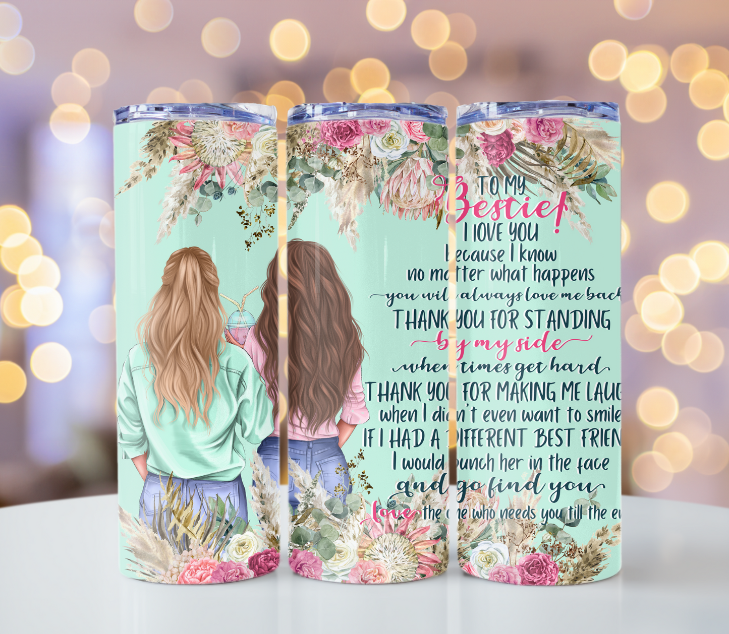 Best Friend Tumbler | Glitz & Glamour Tumblers
