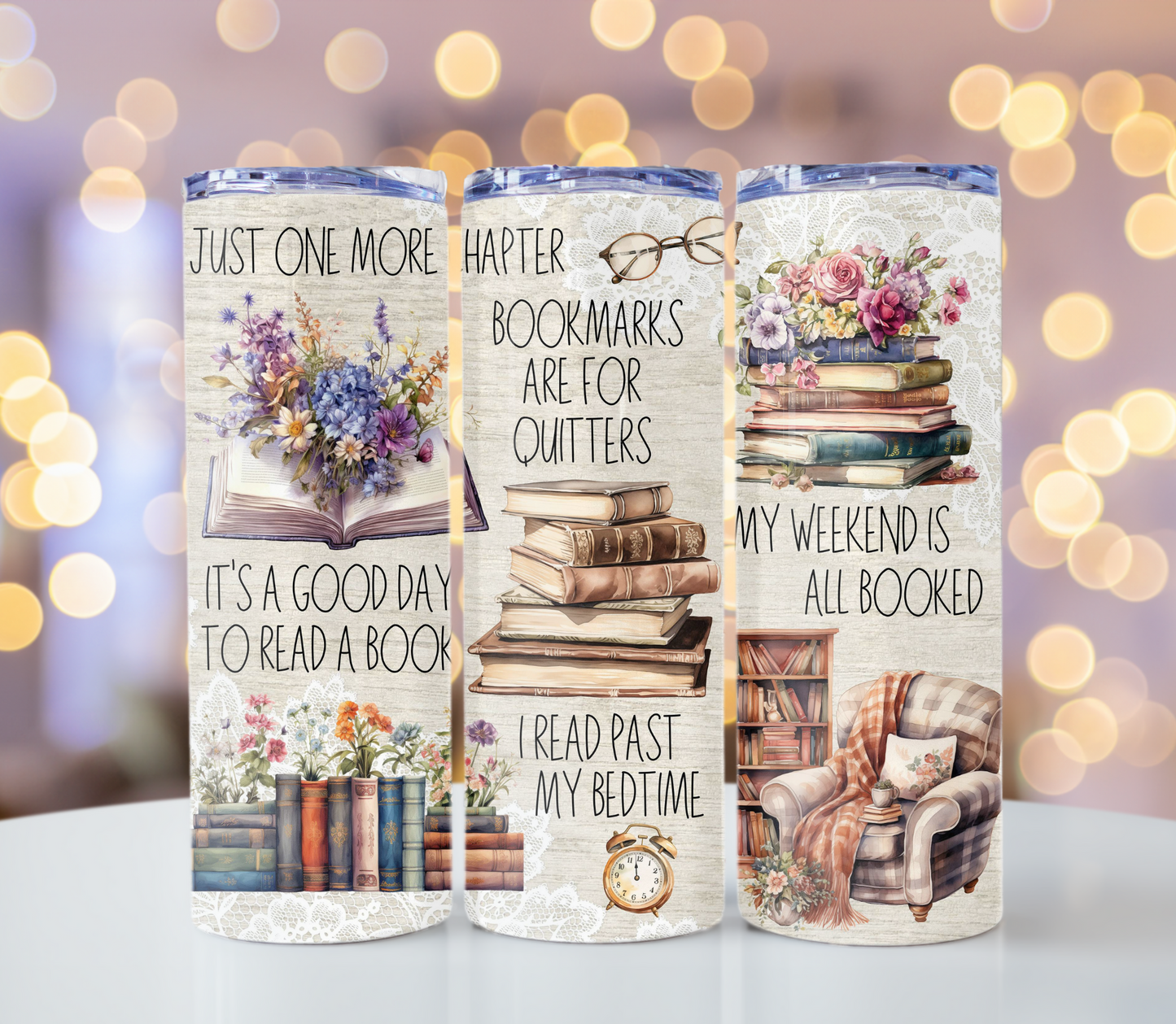 Bookmarks are for Quitters Tumbler | Glitz & Glamour Tumblers