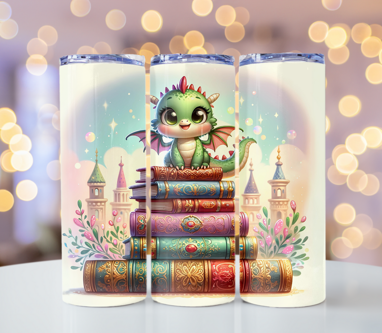 Book Dragon Tumbler | Glitz & Glamour Tumblers