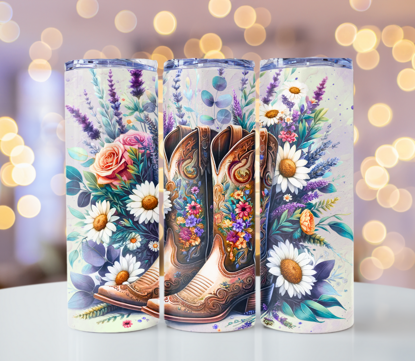 Cow Girl Boots Tumbler | Glitz & Glamour Tumblers