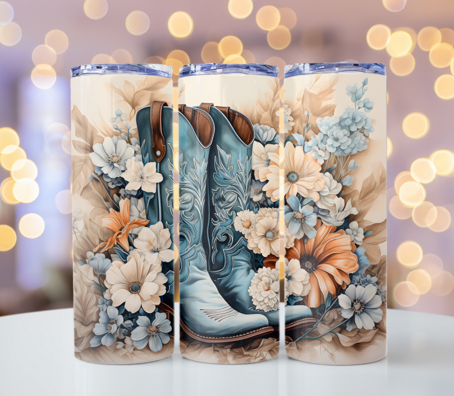 Cow Girl Boots Tumbler | Glitz & Glamour Tumblers
