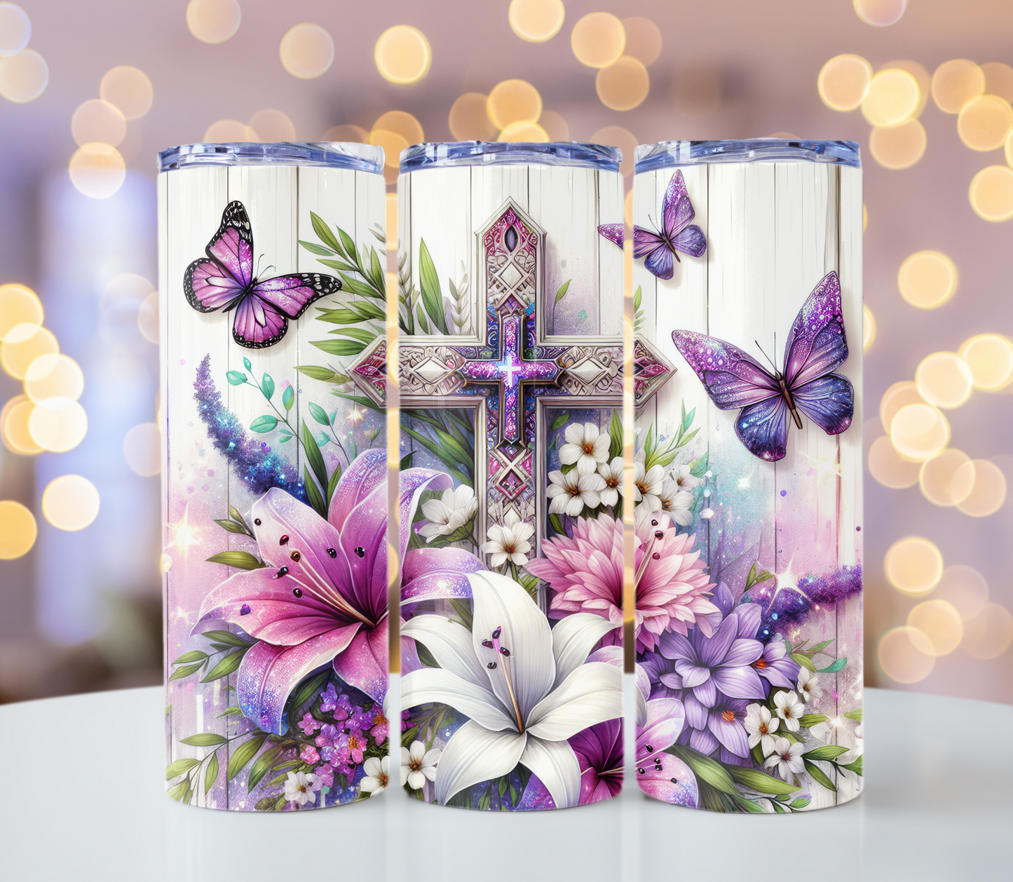 Religious Cross Faith Tumbler | Glitz & Glamour Tumblers