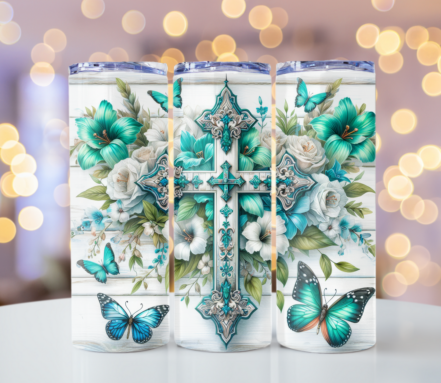 Religious Cross Faith Tumbler | Glitz & Glamour Tumblers