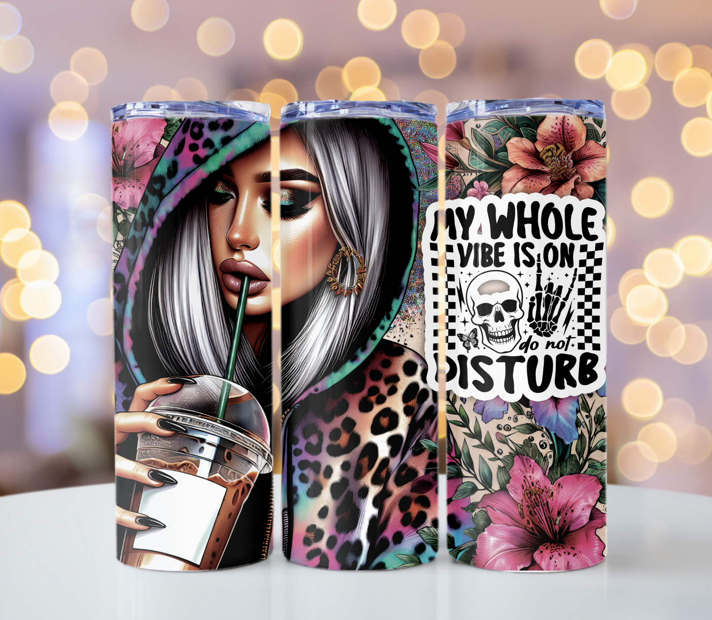 My Whole Vibe Is On Do Not Disturb Sarcastic Tumbler | Glitz & Glamour Tumblers