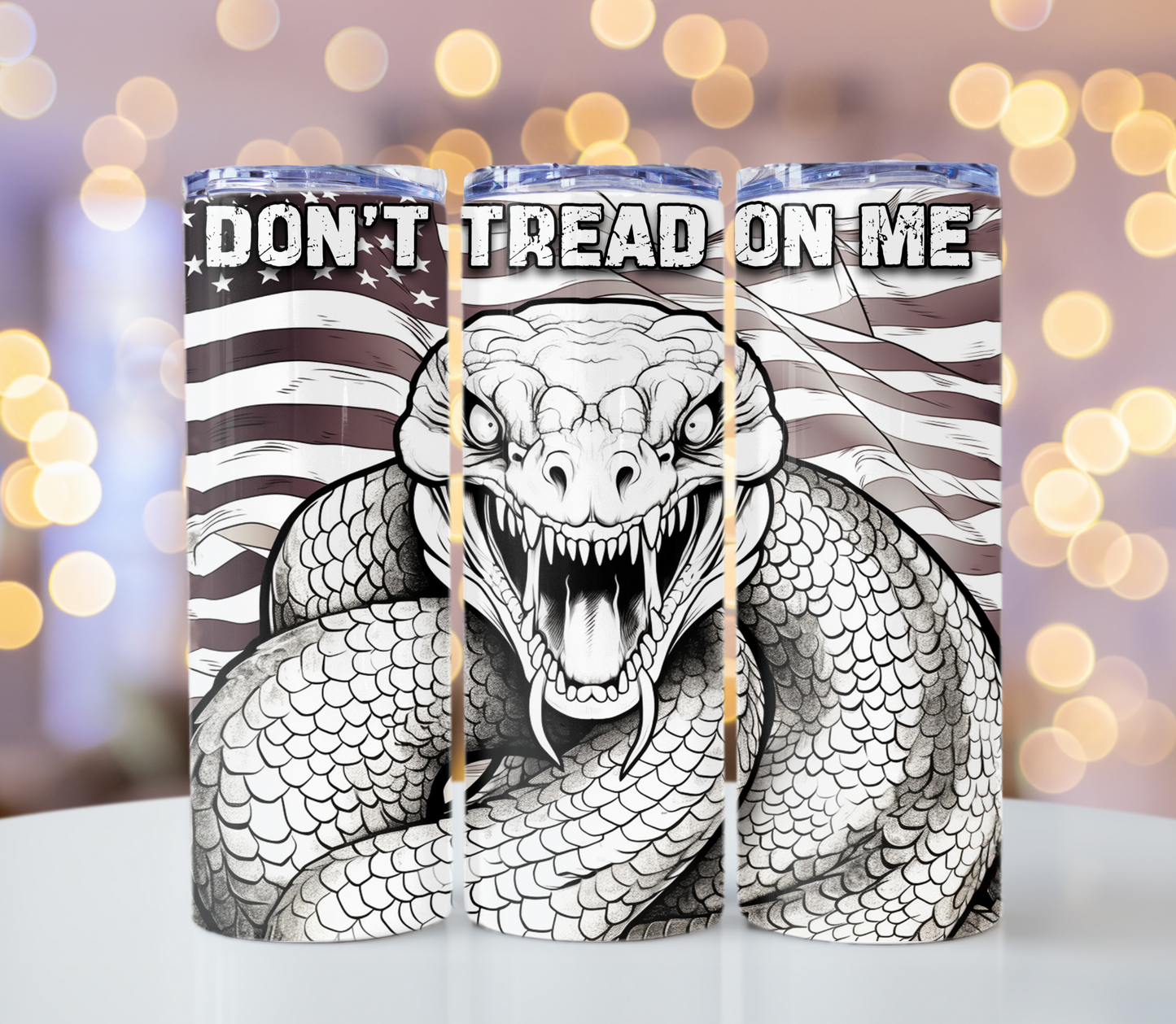 Don't Tread on Me Tumbler | Glitz & Glamour Tumblers