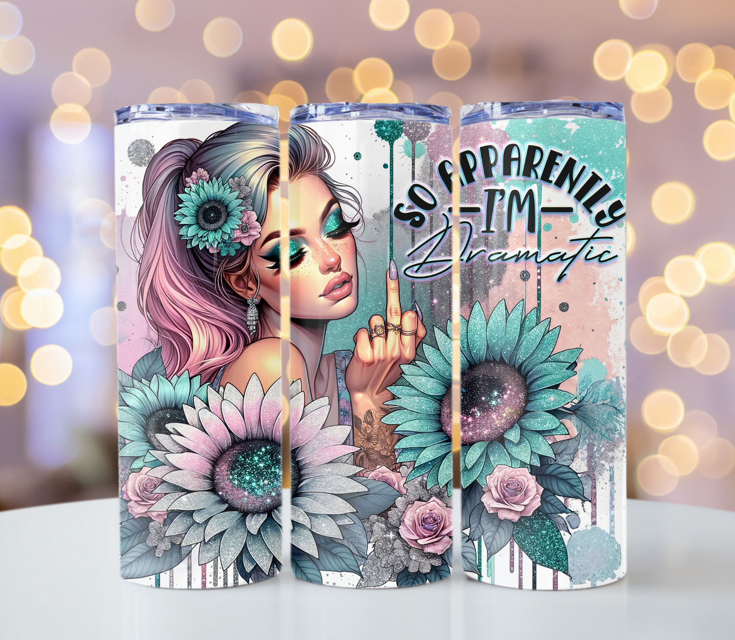 Apparently I'm Dramatic tumbler | Glitz & Glamour Tumblers