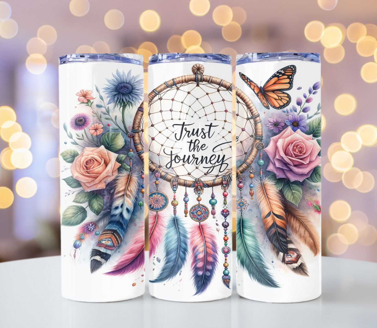 Trust The Journey Dream Catcher Tumbler | Glitz & Glamour Tumblers