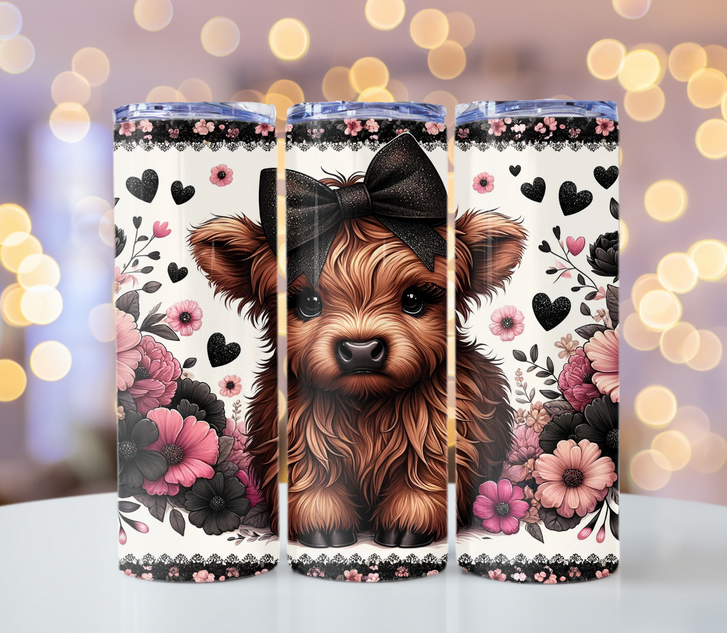 Highland Cow Tumbler | Glitz & Glamour Tumblers