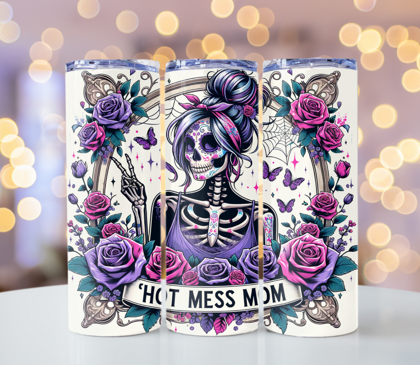 Hot Mess Mom Tumbler | Glitz & Glamour Tumblers