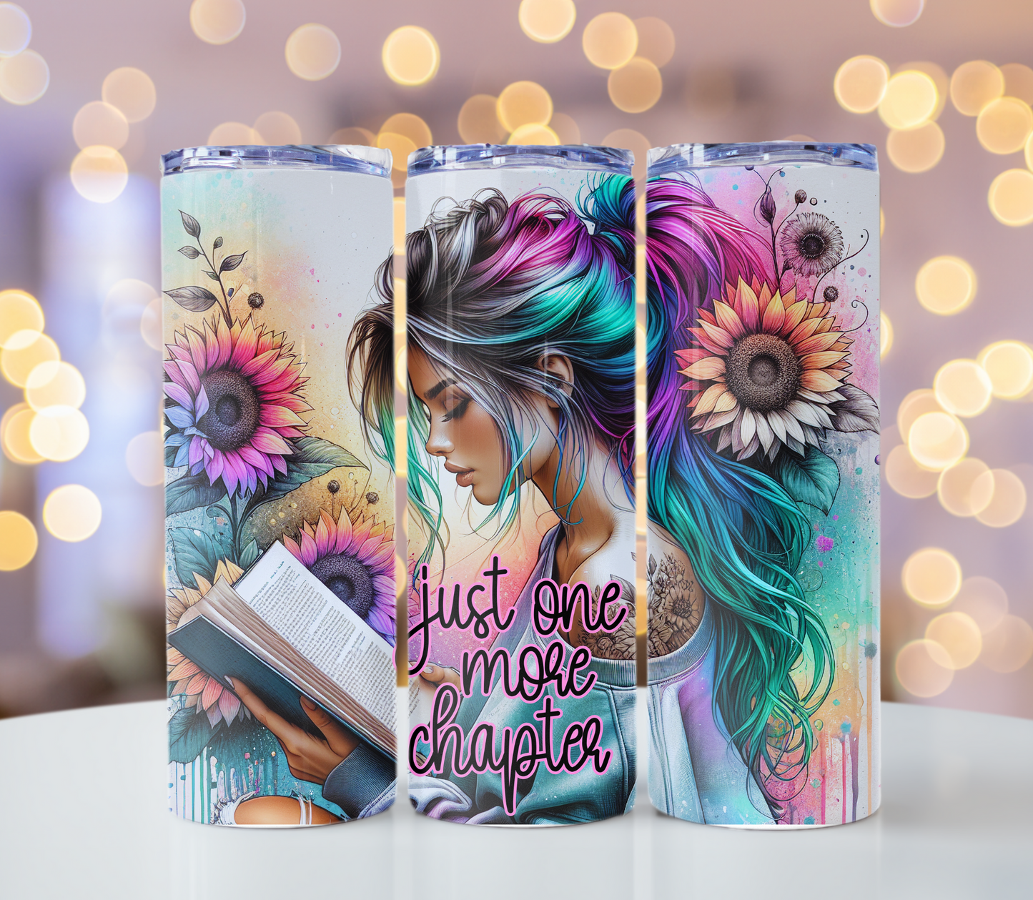 Just One More Chapter Tumbler | Glitz & Glamour Tumblers