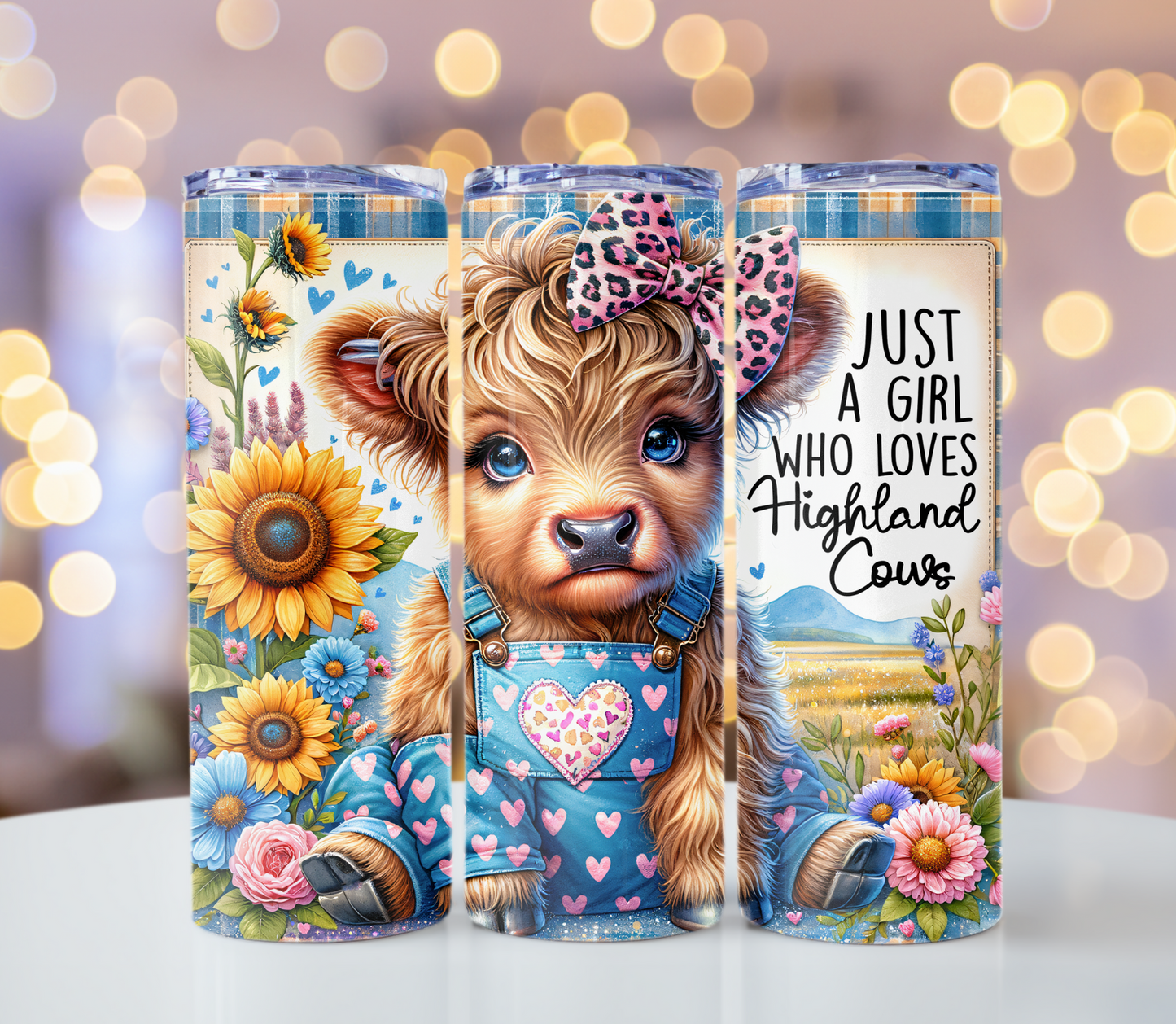 Just A Girl Who Loves Highland Cows Tumbler | Glitz & Glamour Tumblers