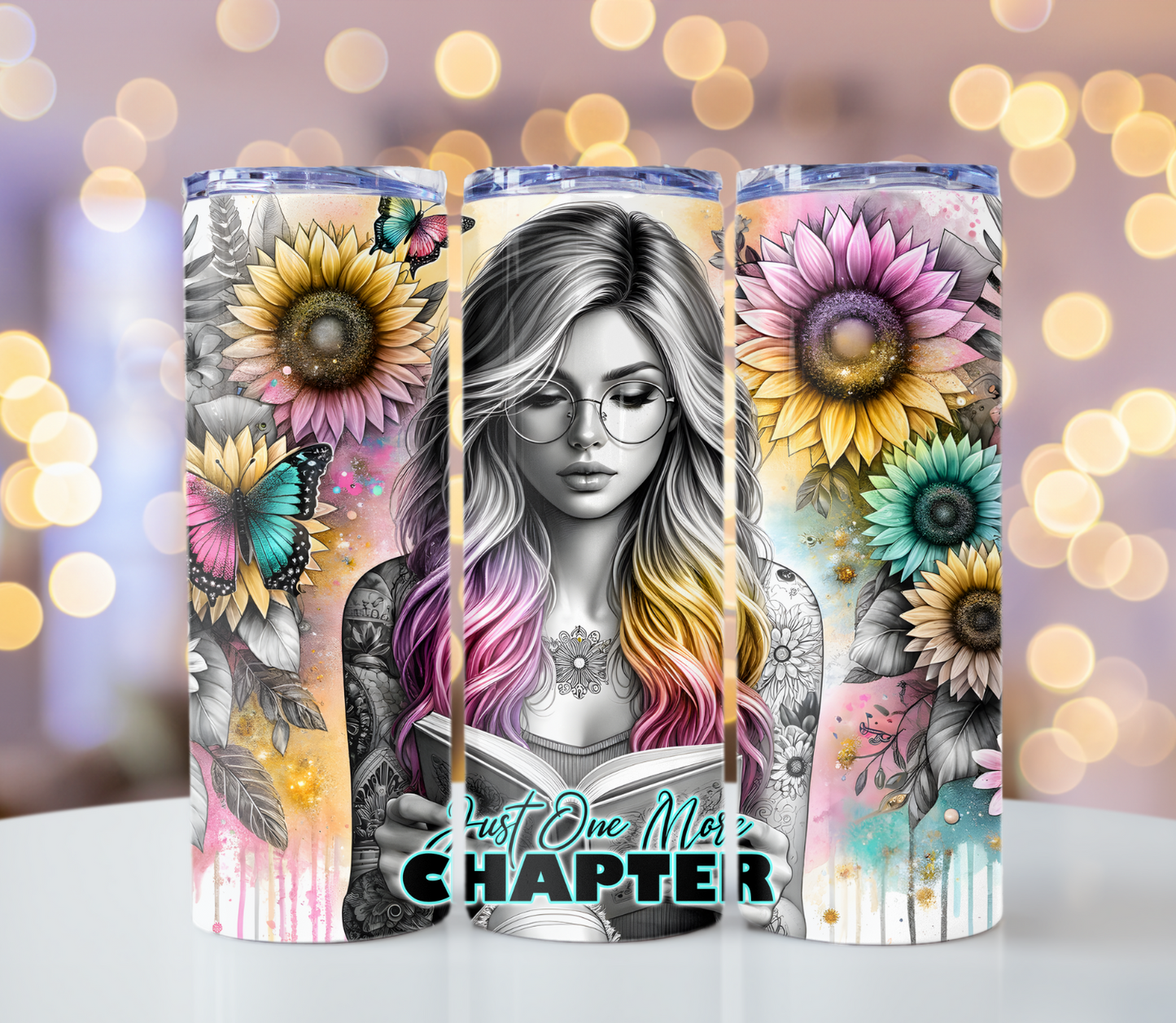 Just One More Chapter Tumbler | Glitz & Glamour Tumblers