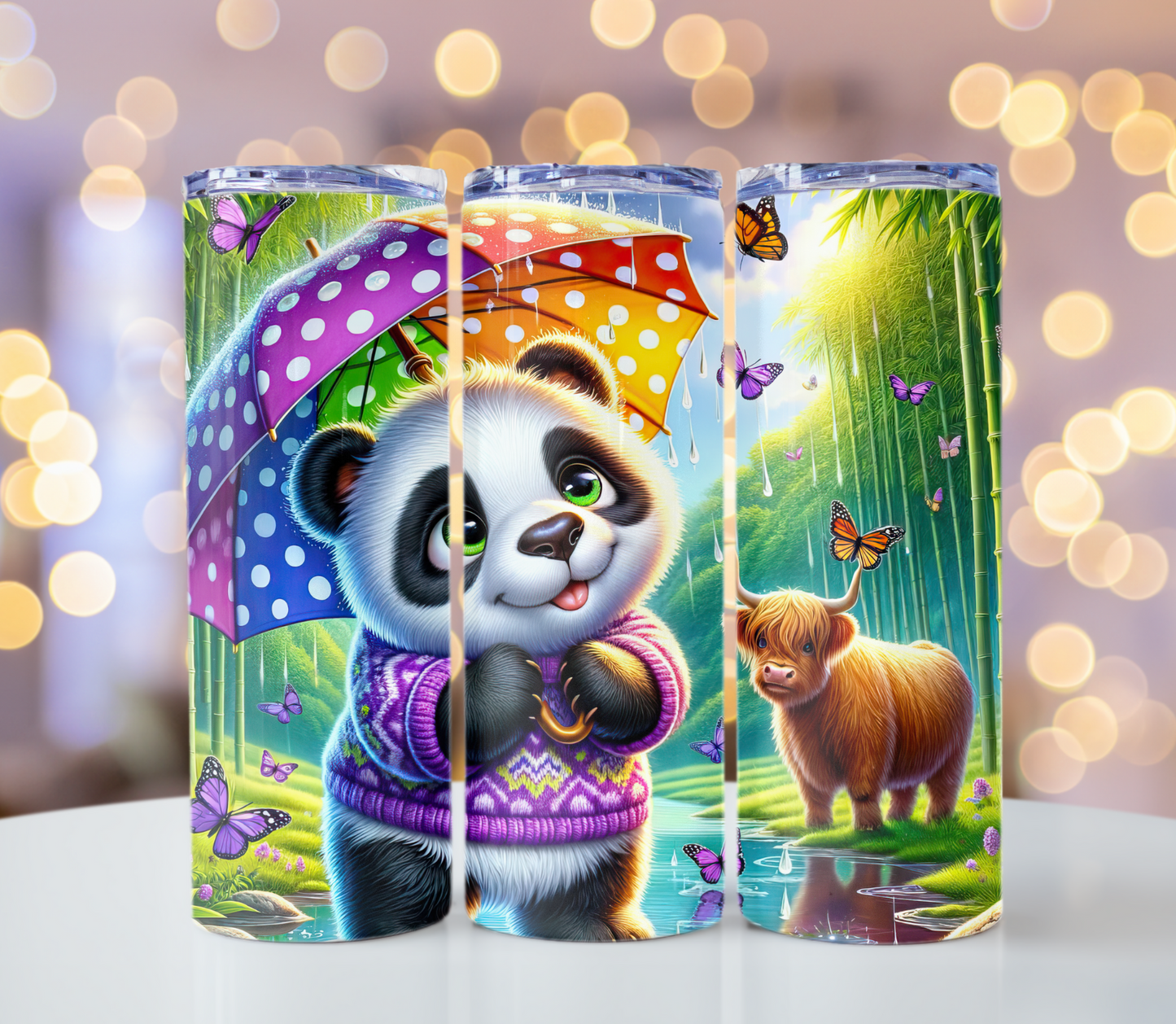 Panda Tumbler | Glitz & Glamour Tumblers