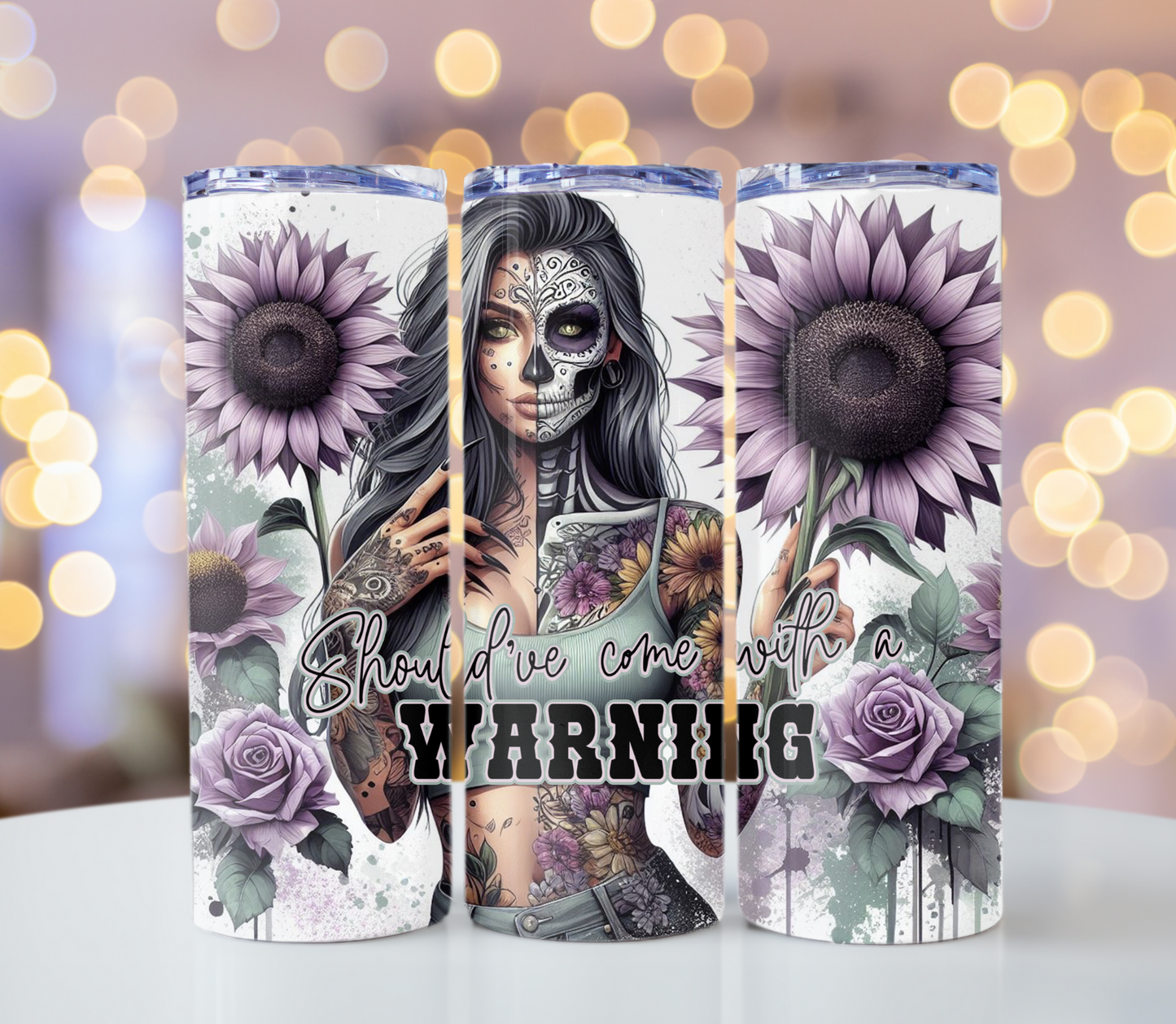 Should've come with a warning Tumbler | Glitz & Glamour Tumblers
