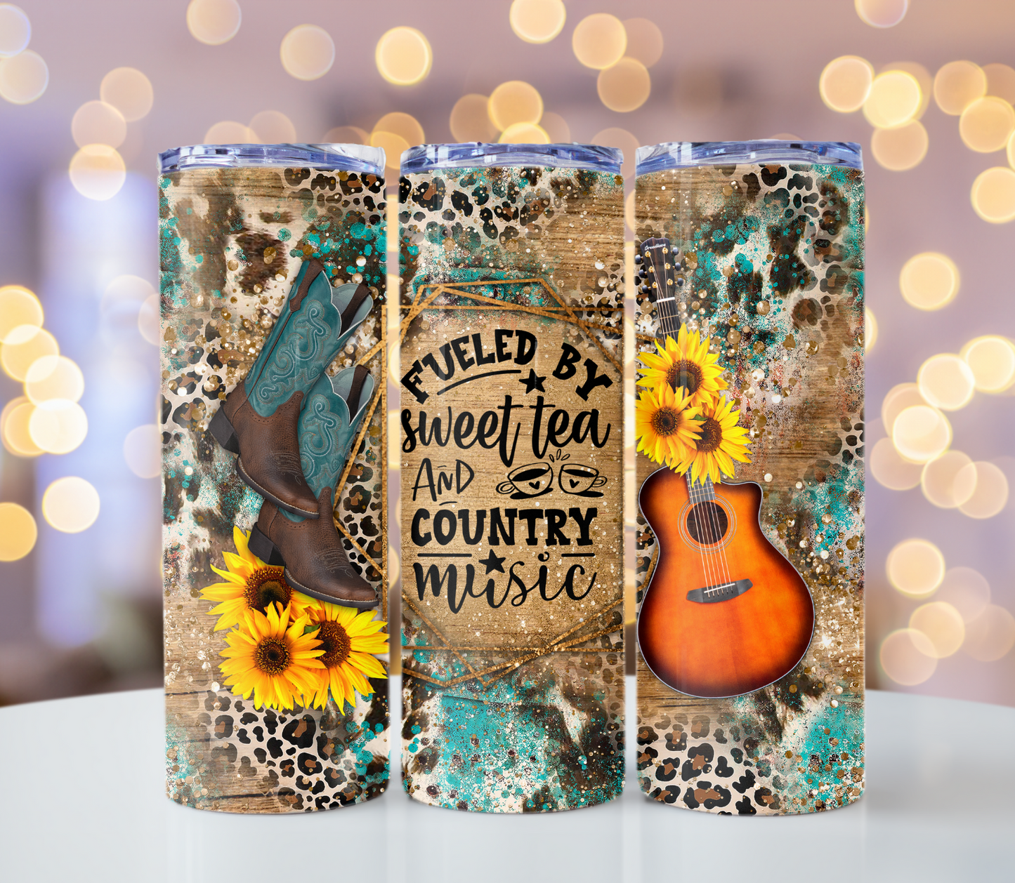 Fueled By Sweat Tea Tumbler | Glitz & Glamour Tumblers