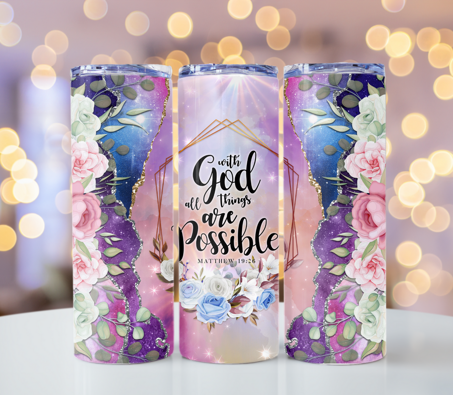 With God Faith Tumbler | Glitz & Glamour Tumblers