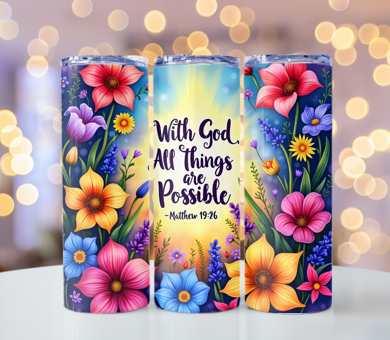 With God Faith Tumbler | Glitz & Glamour Tumblers