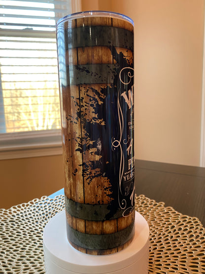 Whiskey Barrel Design Tumbler | Glitz & Glamour Tumblers