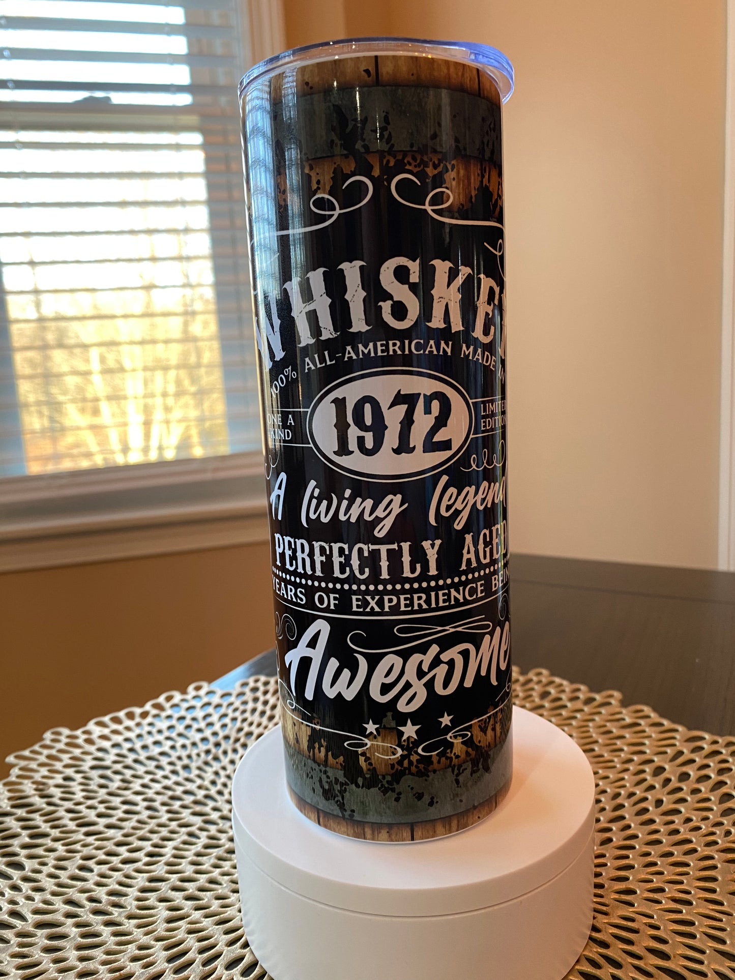 Whiskey Barrel Design Tumbler | Glitz & Glamour Tumblers