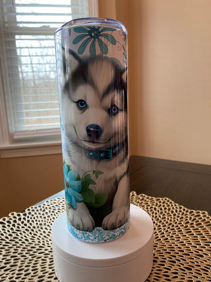 Husky Dog Tumbler | Glitz & Glamour Tumblers