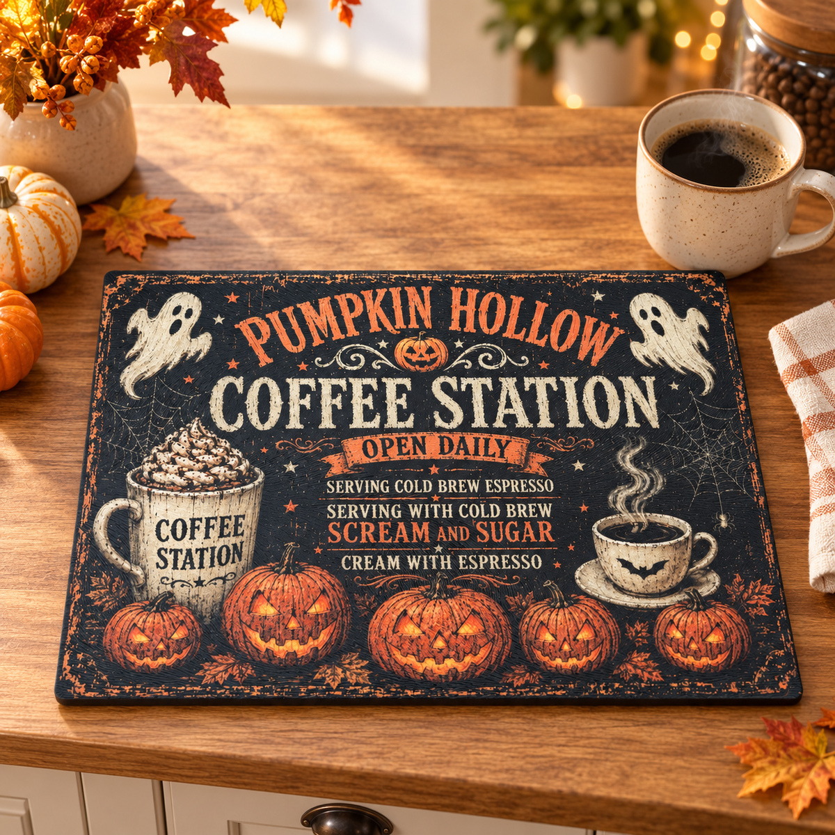 Pumpkin Glass cutting board