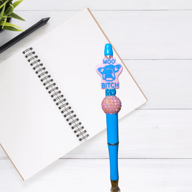 Moo B**tch funny Beaded pen | Glitz & Glamour Tumblers