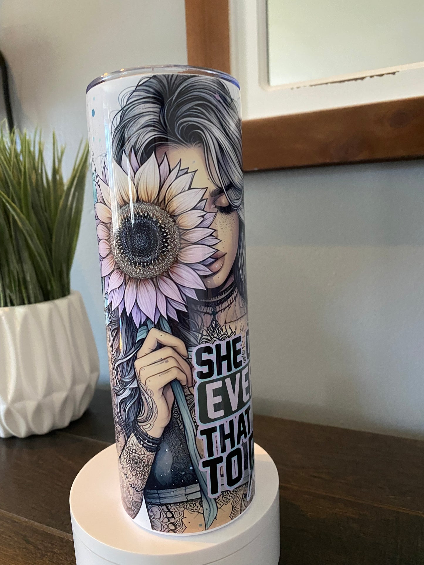 She Overcame Everything Tumbler | Glitz & Glamour Tumblers